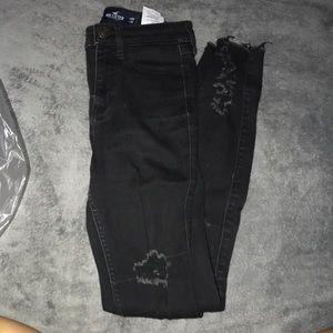 Hollister high rise ripped skinny jeans.